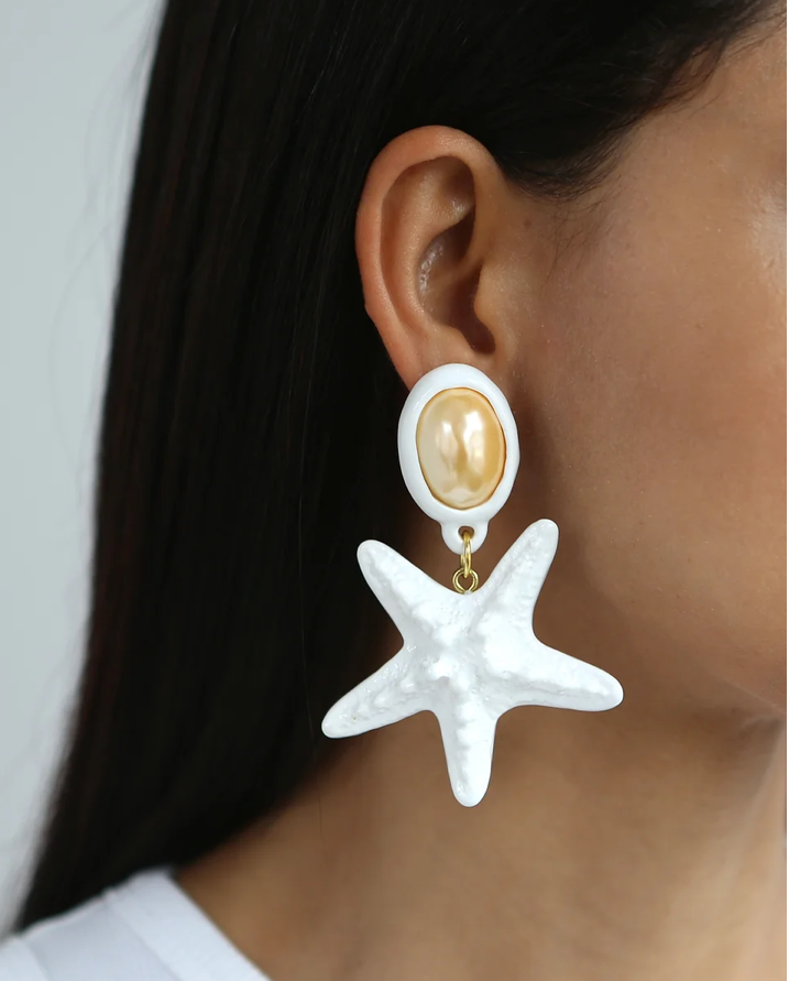 Aretes Riviera Queen White