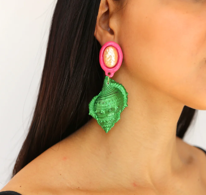 Aretes Miss Saint Tropez Pink and Green