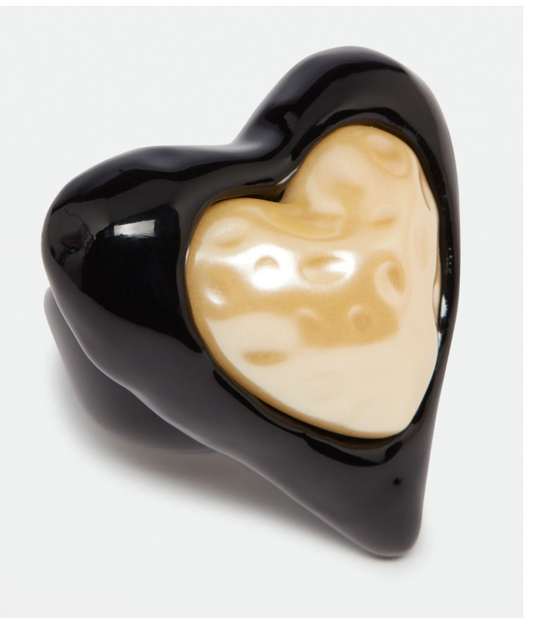 Anillo Heart Ring Black