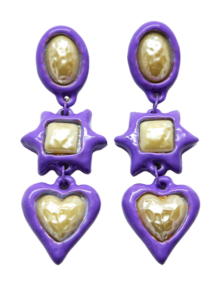 Aretes Foxy Brown Purple