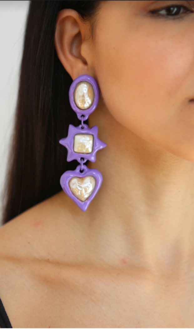 Aretes Foxy Brown Purple