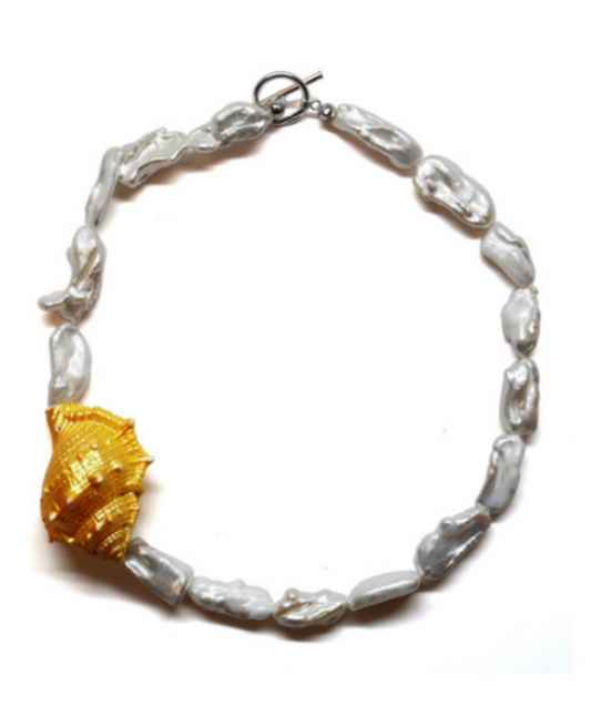 Collar La Sirena Pearl and Yellow